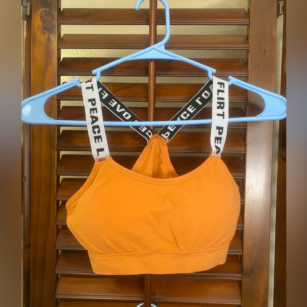 Orange sport bra